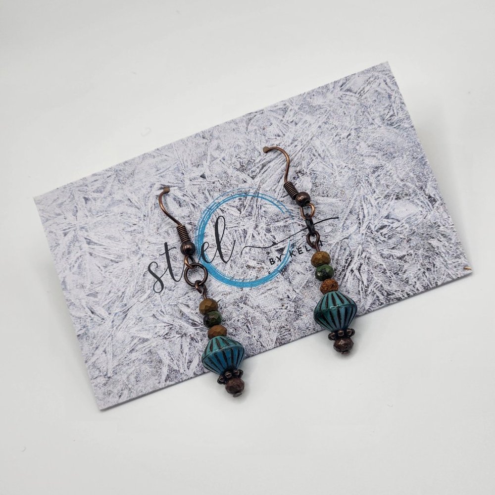 Handmade Rustic Handmade Drop Earrings - Picture 4 of 4